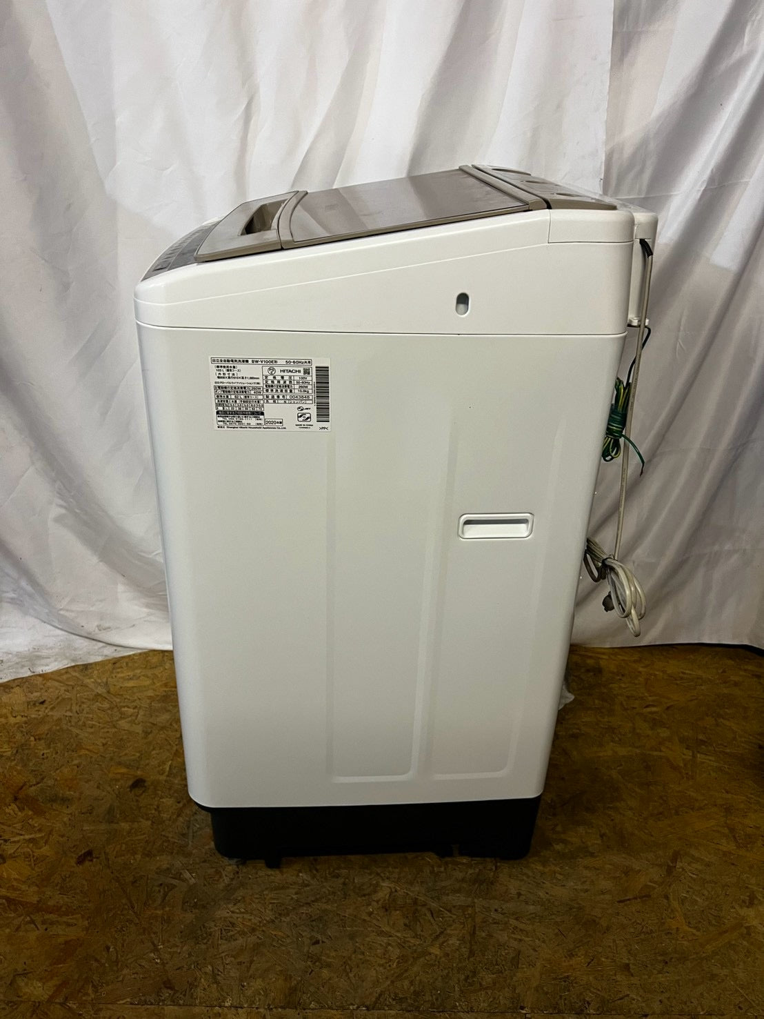 【3ヶ月保証/分解洗浄済み】日立 洗濯機 BW-V100E洗濯10kg 2020年