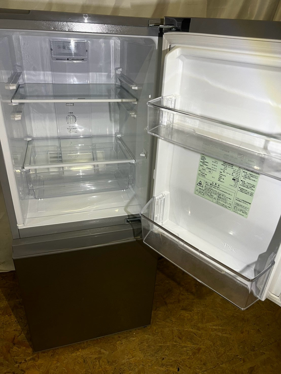【3ヶ月保証】 AQUA 2ドア冷蔵庫 AQR-13K （S） 2021年製 126L