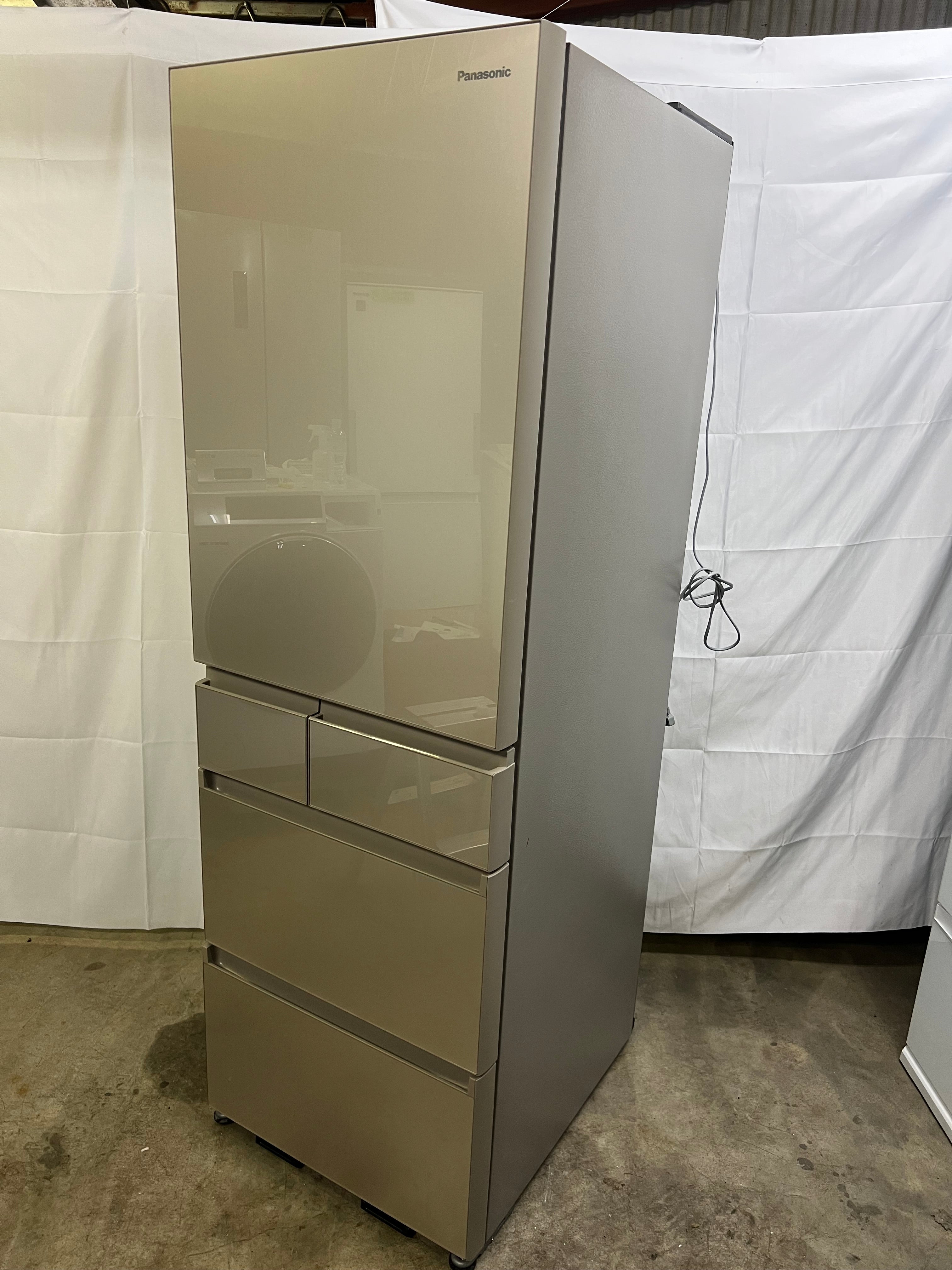 【12ヶ月保証】Panasonic 5ドア冷蔵庫 NR-E459PXL 2022年製 450L  左開き