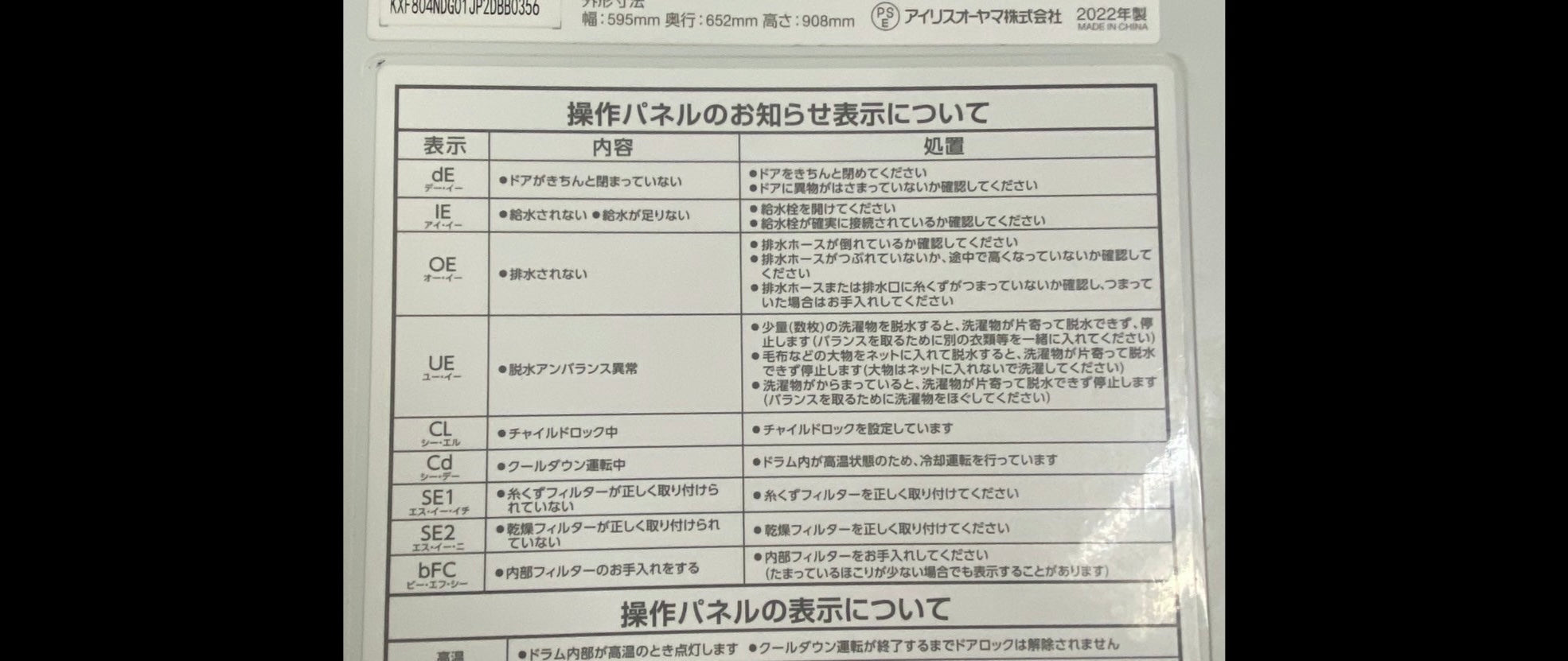 アイリスオーヤマ ドラム式洗濯機CDK842 2022年製 洗濯8kg乾燥4kg