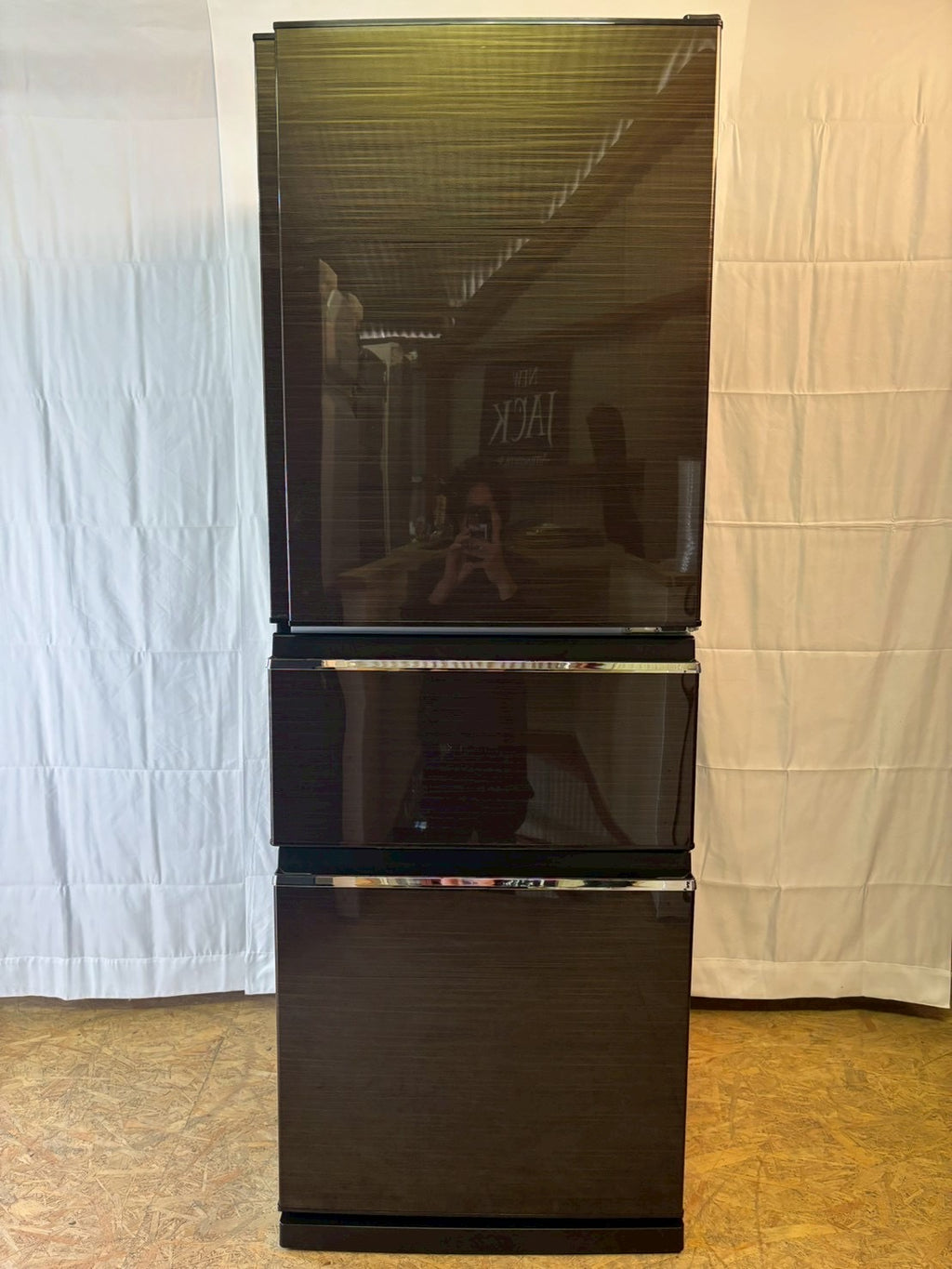 三菱 3ドア冷蔵庫 MR-CX33C-BR 2018年製 330L 右開き