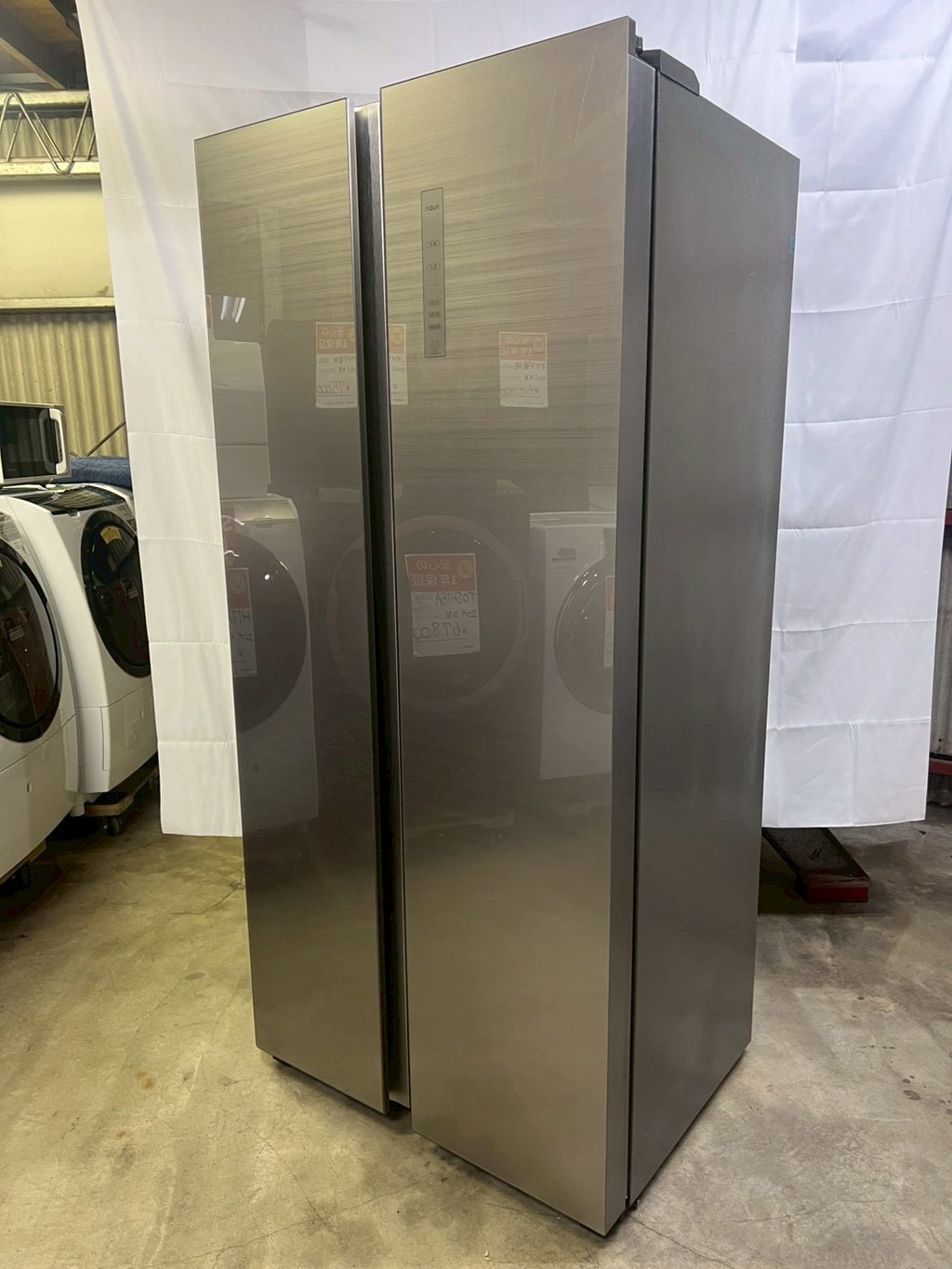 AQUA 2ドア冷蔵庫 AQR-SBS45J 2021年製 449L 観音開き