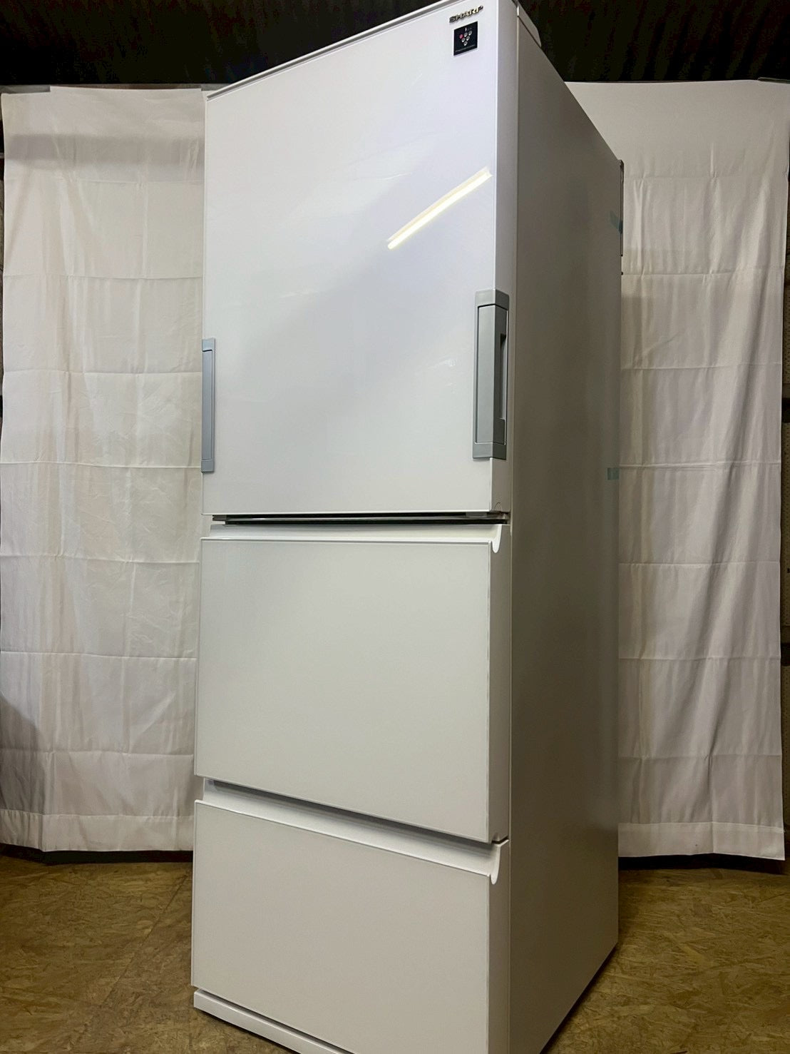 SHARP 3ドア冷蔵庫 SJ-GW35C-W 2017年製 350L 両開き