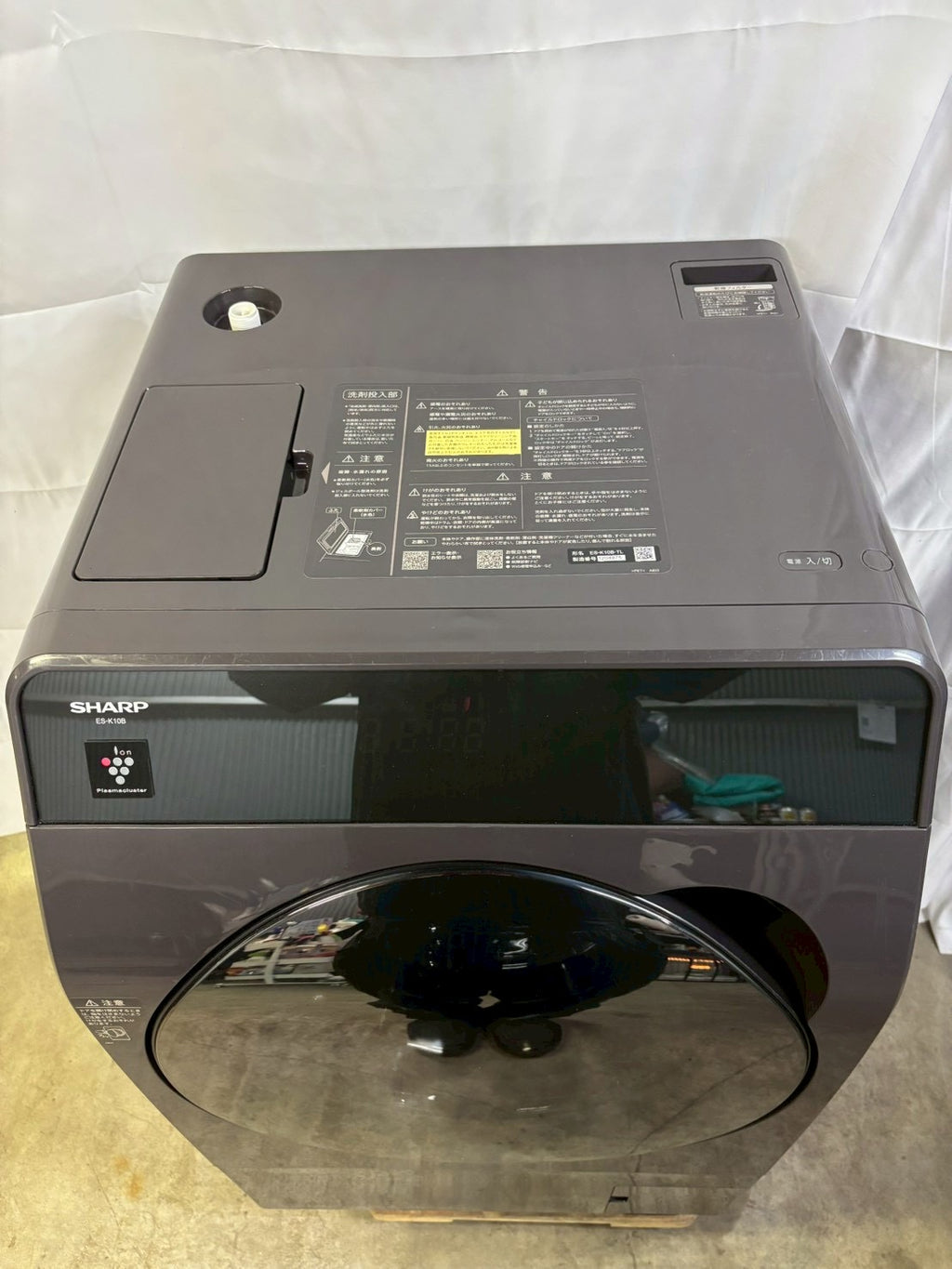 【12ヶ月保証】【分解清掃】SHARP洗濯機ES-K10B-TL洗濯10kg乾燥6kg 2023年製