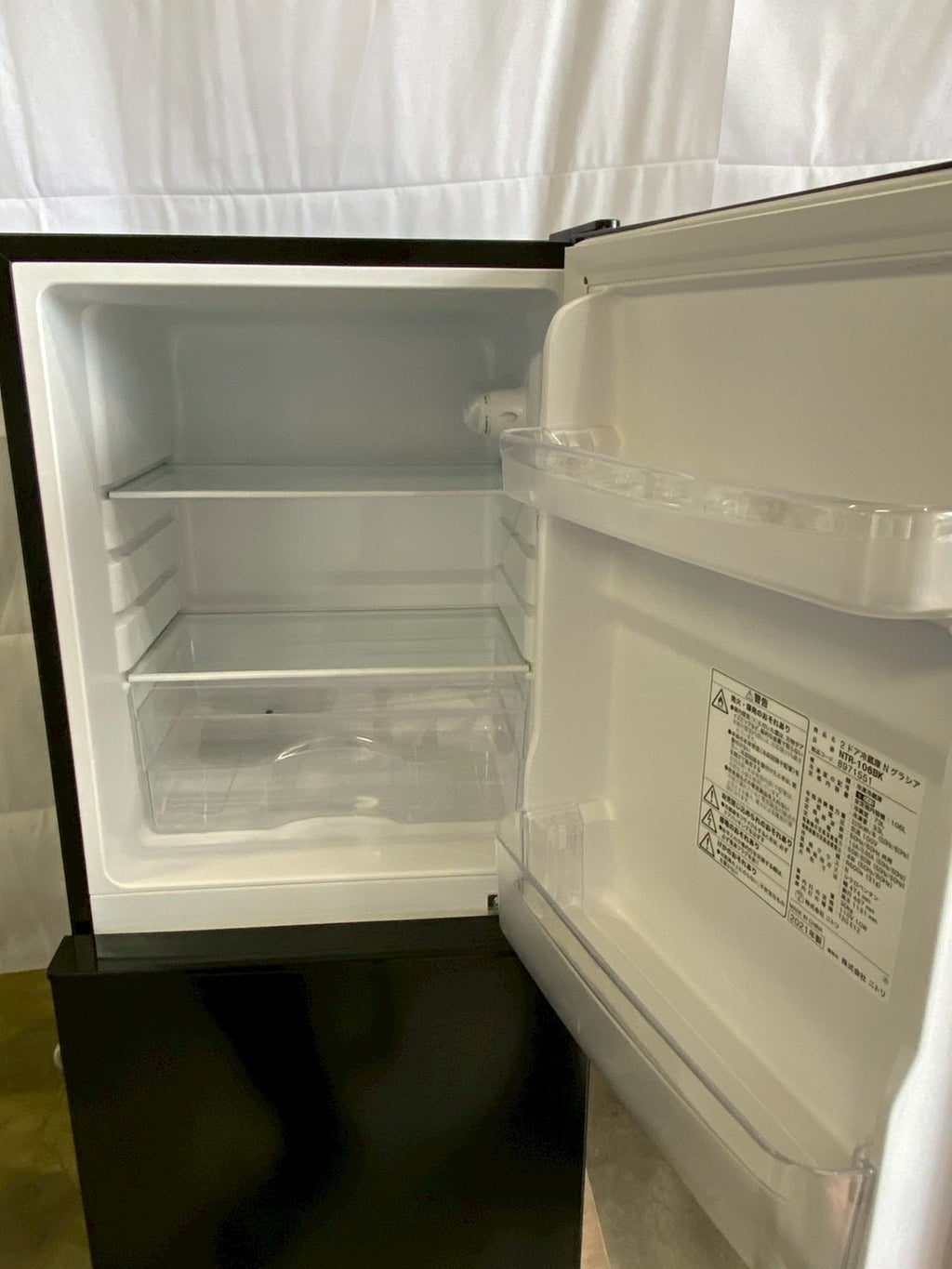 ニトリ 2ドア冷蔵庫 NTR-106BK 2021年製 106L 右開き