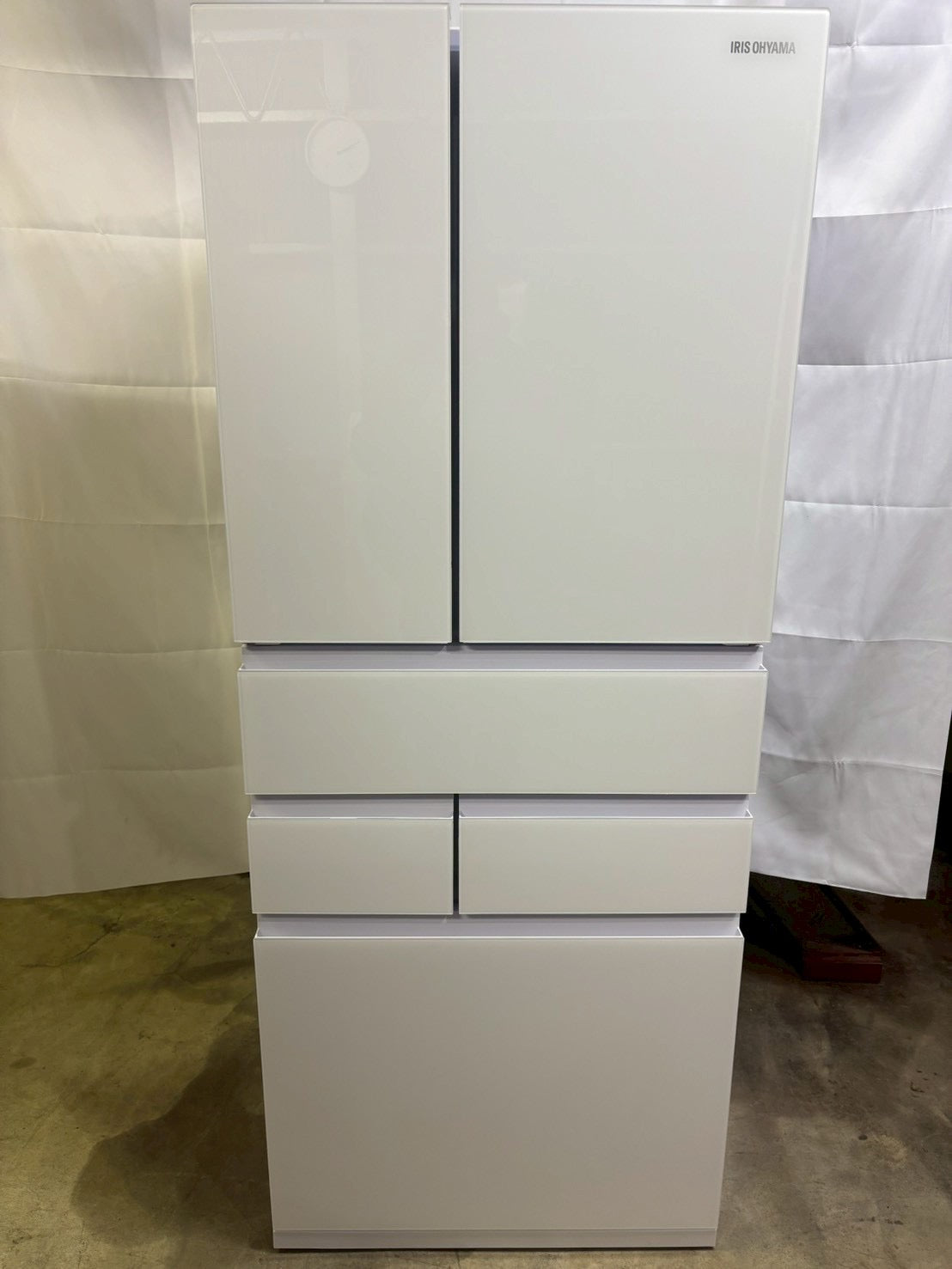 【美品】アイリスオーヤマ 6ドア冷蔵庫 IRGN-C45A-W 2023年製453L