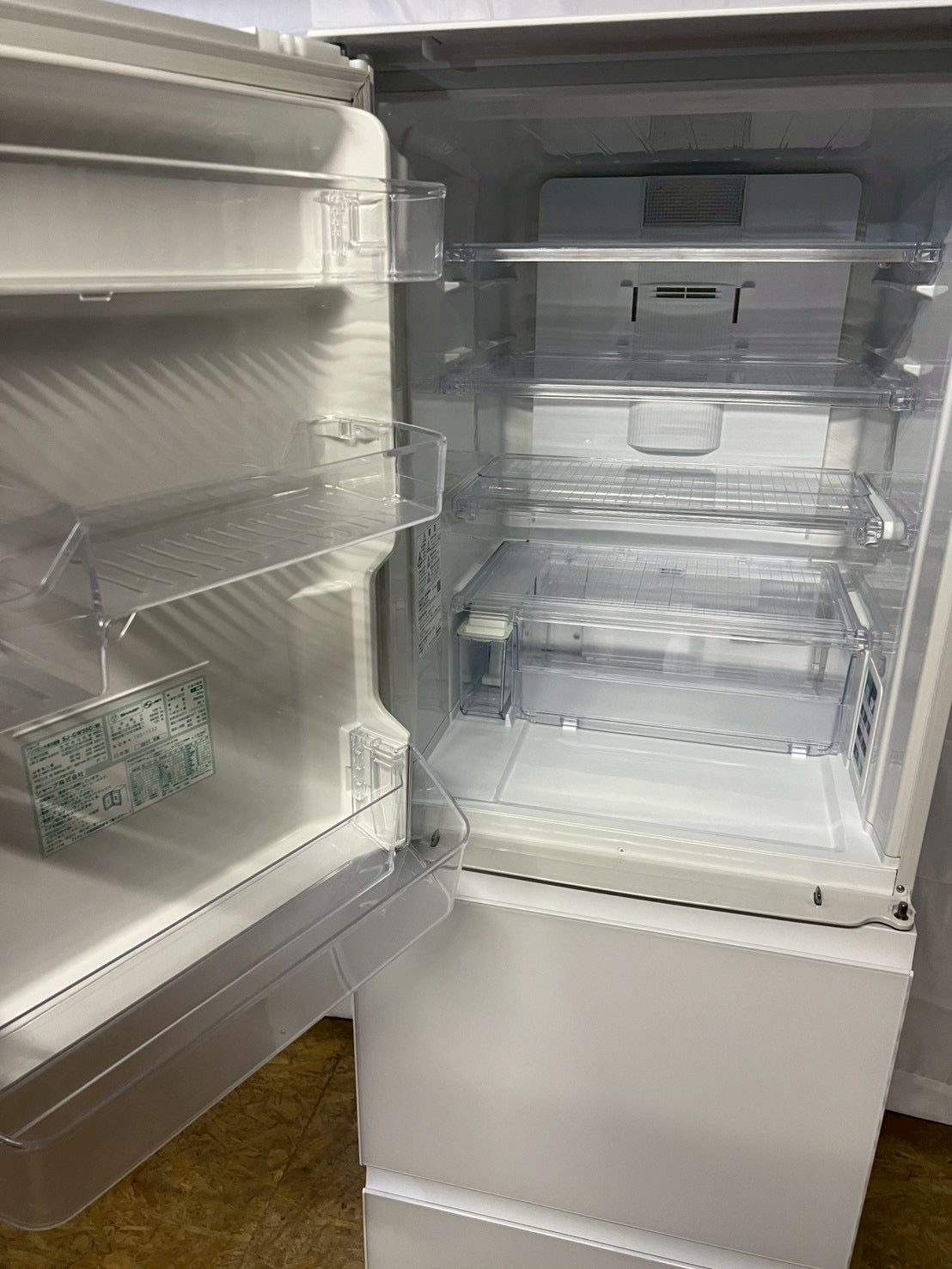 SHARP 3ドア冷蔵庫 SJ-GW35C-W 2017年製 350L 両開き