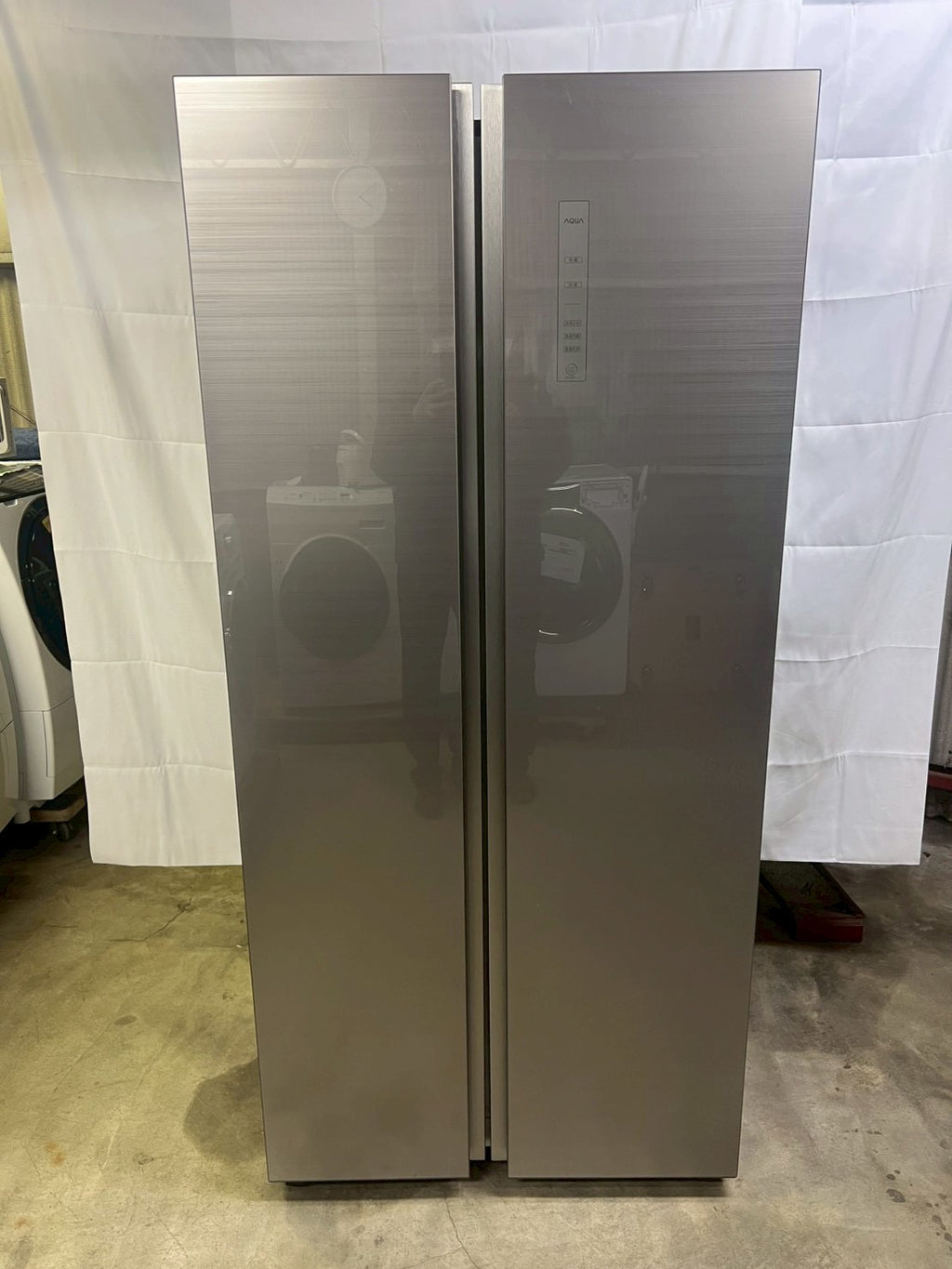 AQUA 2ドア冷蔵庫 AQR-SBS45J 2021年製 449L 観音開き