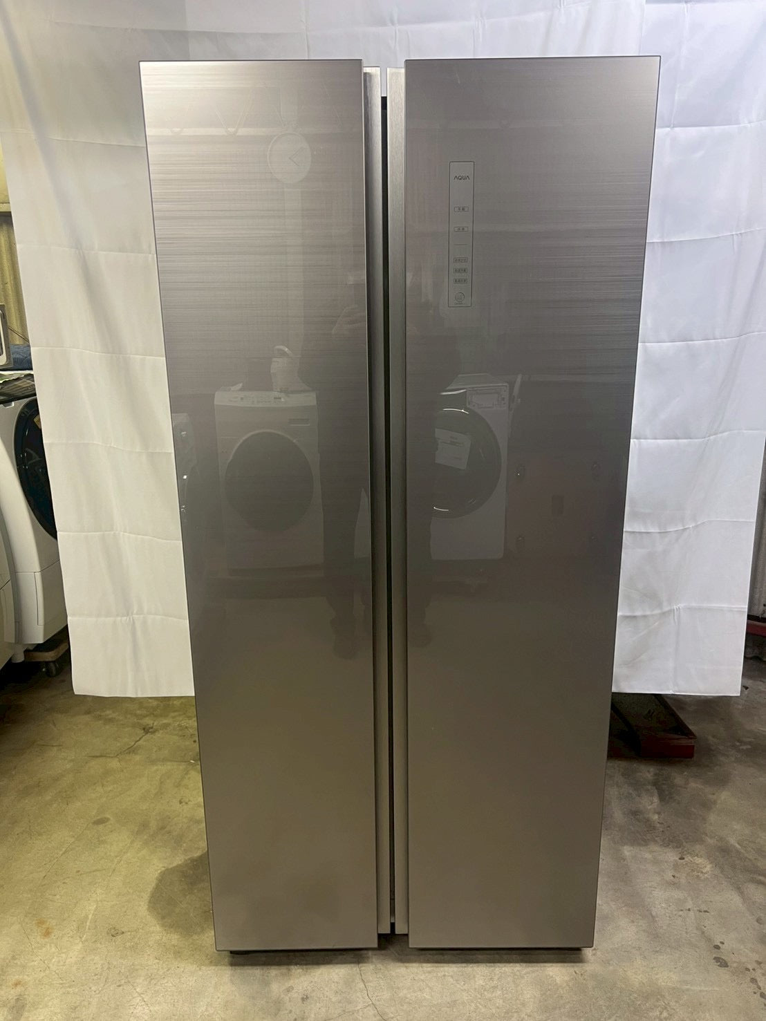 AQUA 2ドア冷蔵庫 AQR-SBS45J 2021年製 449L 観音開き