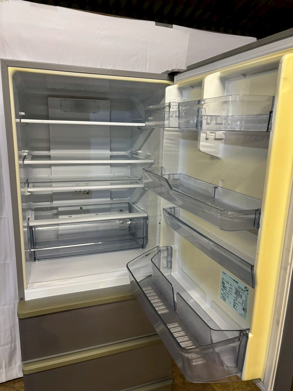 AQUA 4ドア冷蔵庫 AQR-36H(S) 2019年製 355L左開き