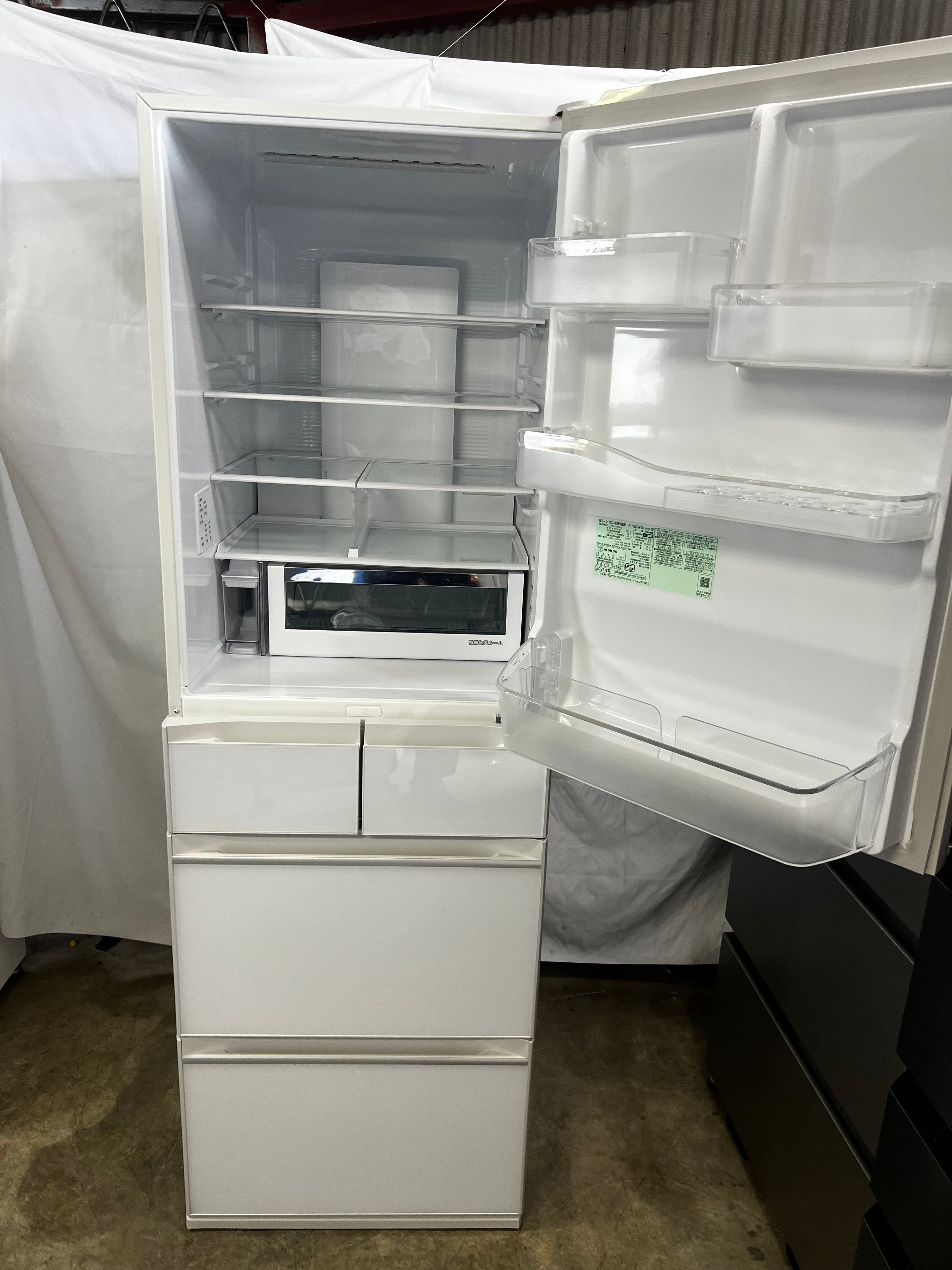 【1年保証】 日立 5ドア冷蔵庫 R-HWS47N 2021年製 470L