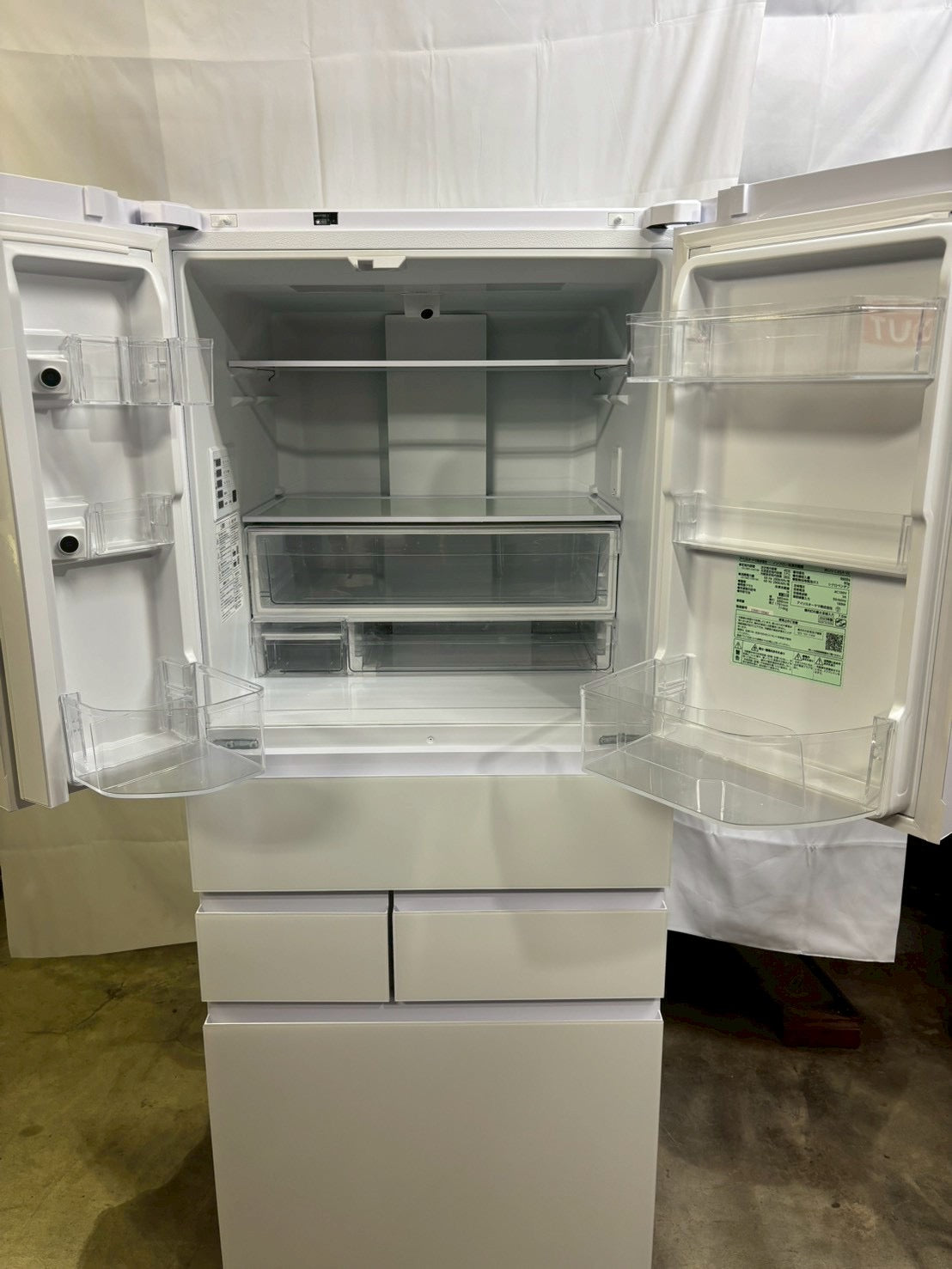 【美品】アイリスオーヤマ 6ドア冷蔵庫 IRGN-C45A-W 2023年製453L