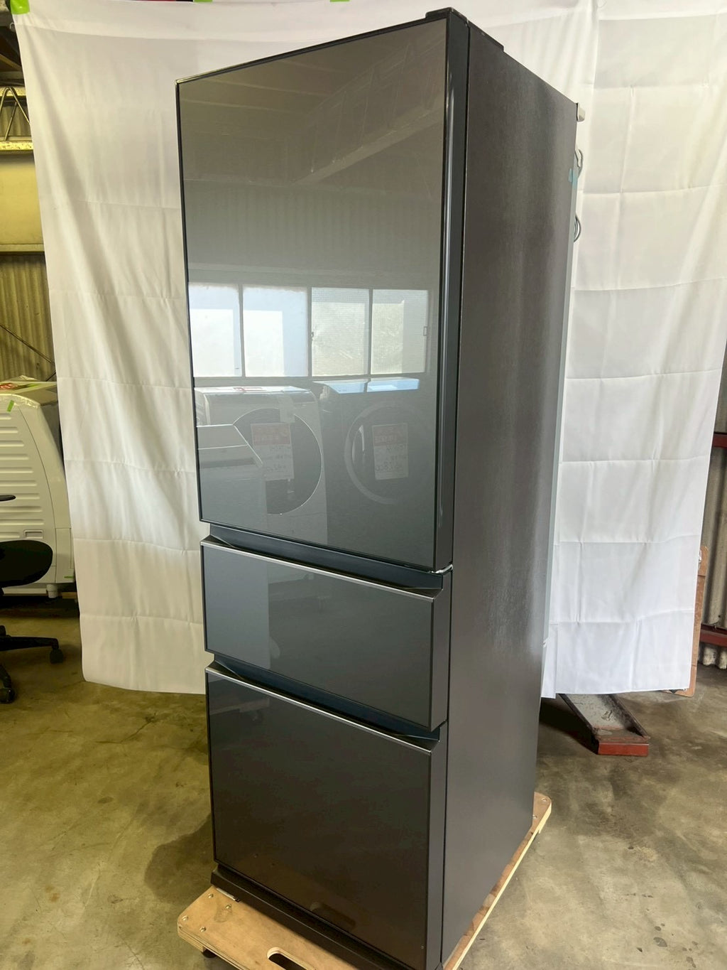 【美品】三菱 3ドア冷蔵庫 MR-CG37G-H 2022年製 365L 右開き