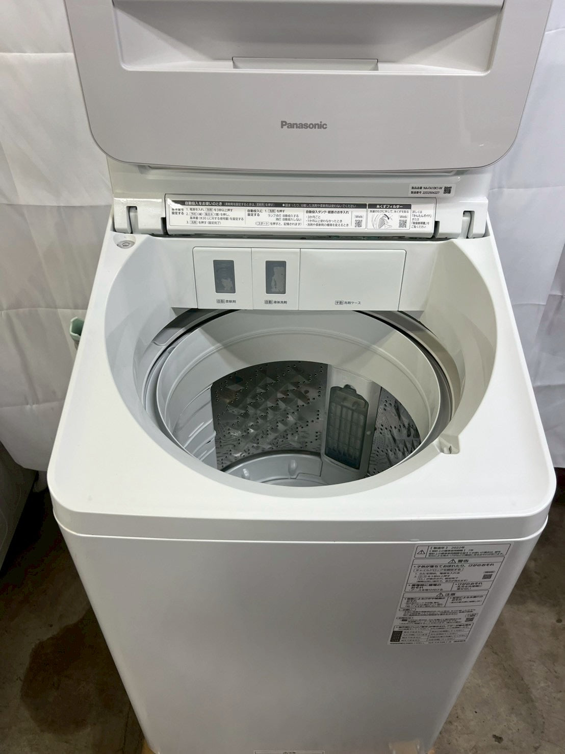 【分解洗浄済み】Panasonic 全自動洗濯機NA-FA10K1 2022年製 洗濯10kg