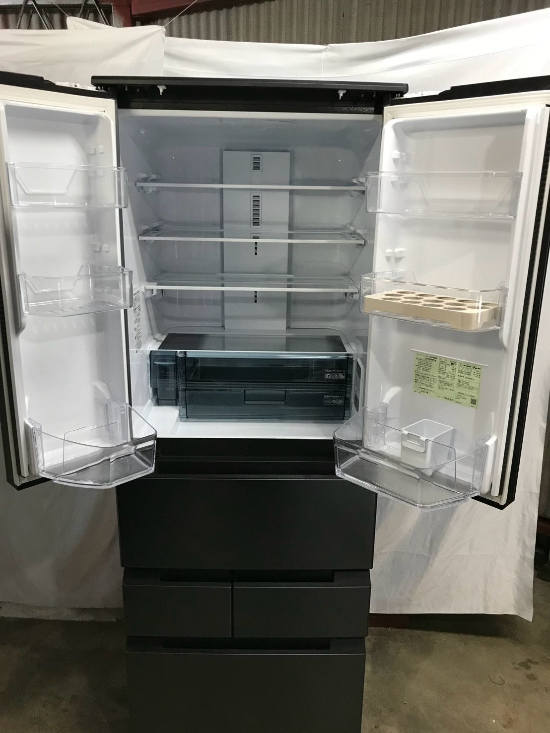 【1年保証】 SHARP 6ドア冷蔵庫 SJ-MF46P-H 2025年製 457L