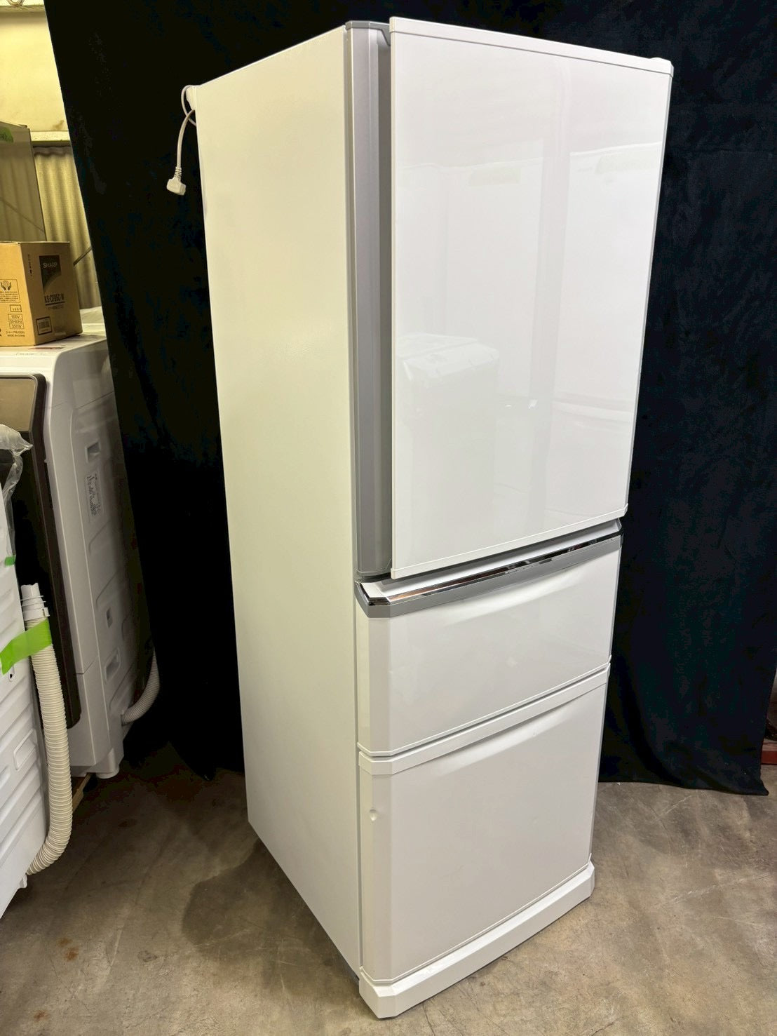 三菱 冷蔵庫 MR-C34E-W 2020年製 335L 右開き