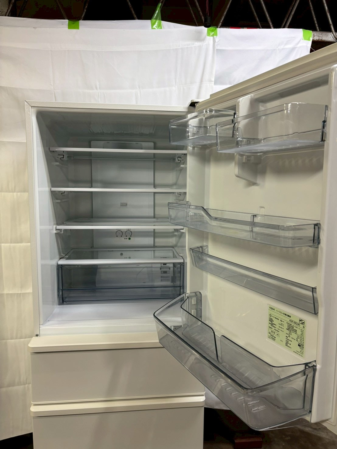 AQUA 4ドア冷蔵庫 AQR-36G(W) 2018年製 355L 右開き – お宝電気市場