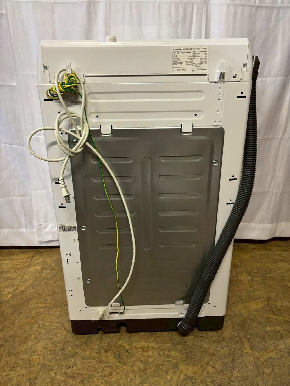 東芝 全自動洗濯機 AW-45M9 2021年製 洗濯4.5kg 乾燥無し