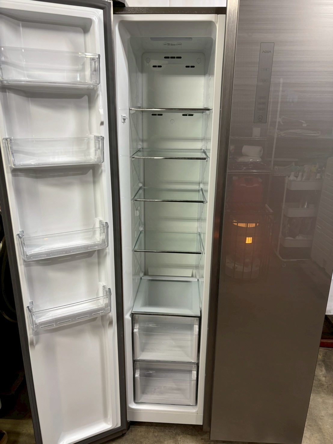 【12ヵ月保証】AQUA 冷蔵庫 AQR-SBS45H 2018年製 449L 観音開き
