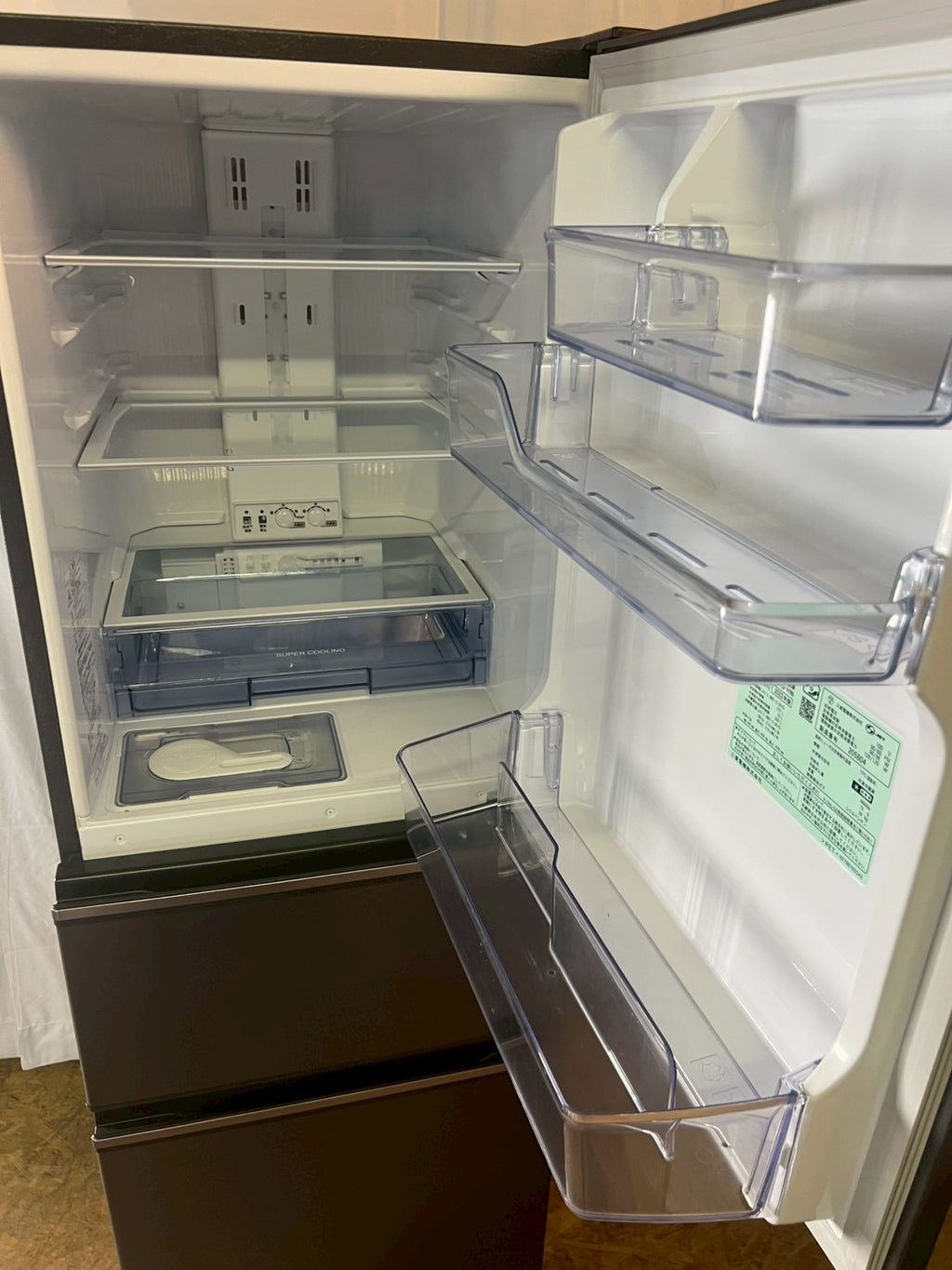 【美品】三菱 3ドア冷蔵庫 MR-CX27G-H 2022年製 272L 右開き