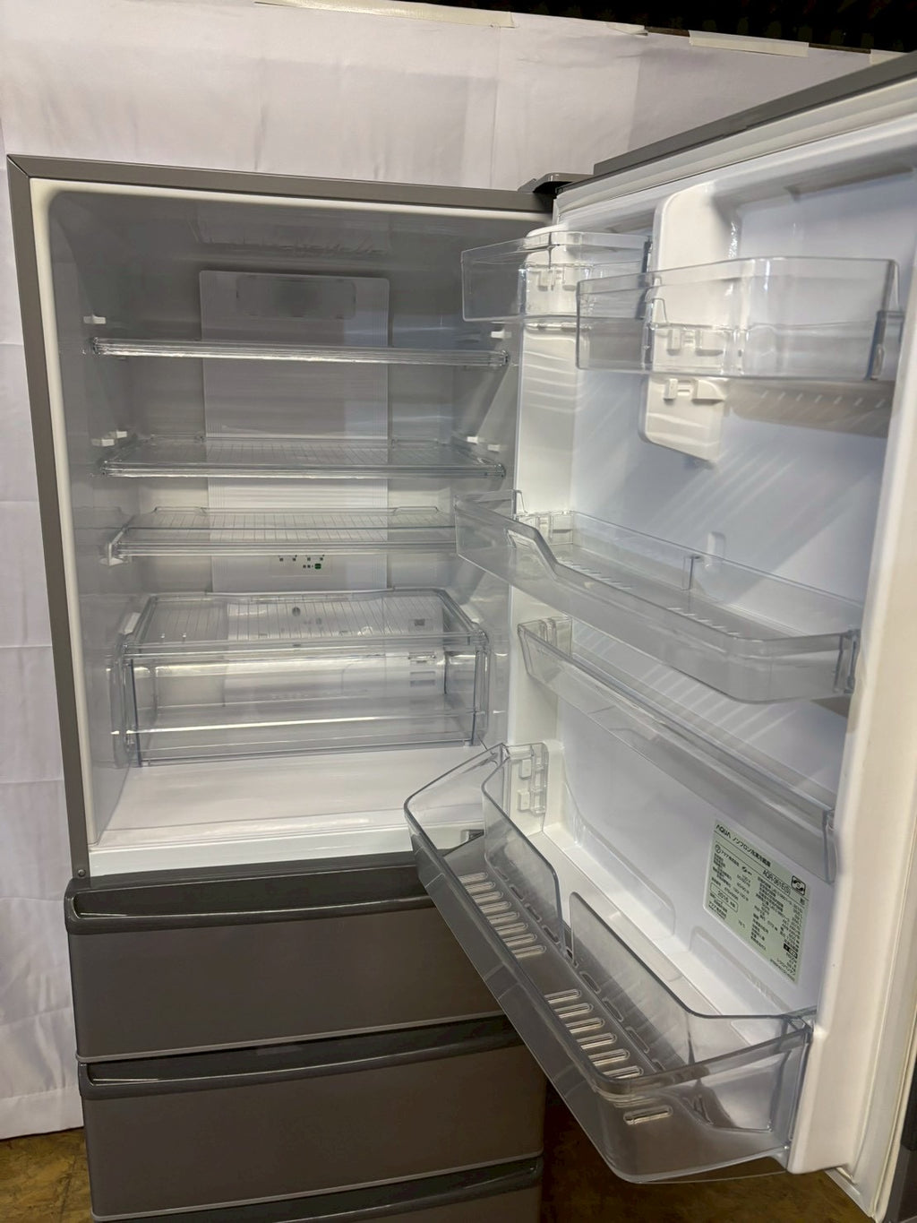 AQUA 4ドア冷蔵庫 AQR-361E(S) 2016年製355L 右開き