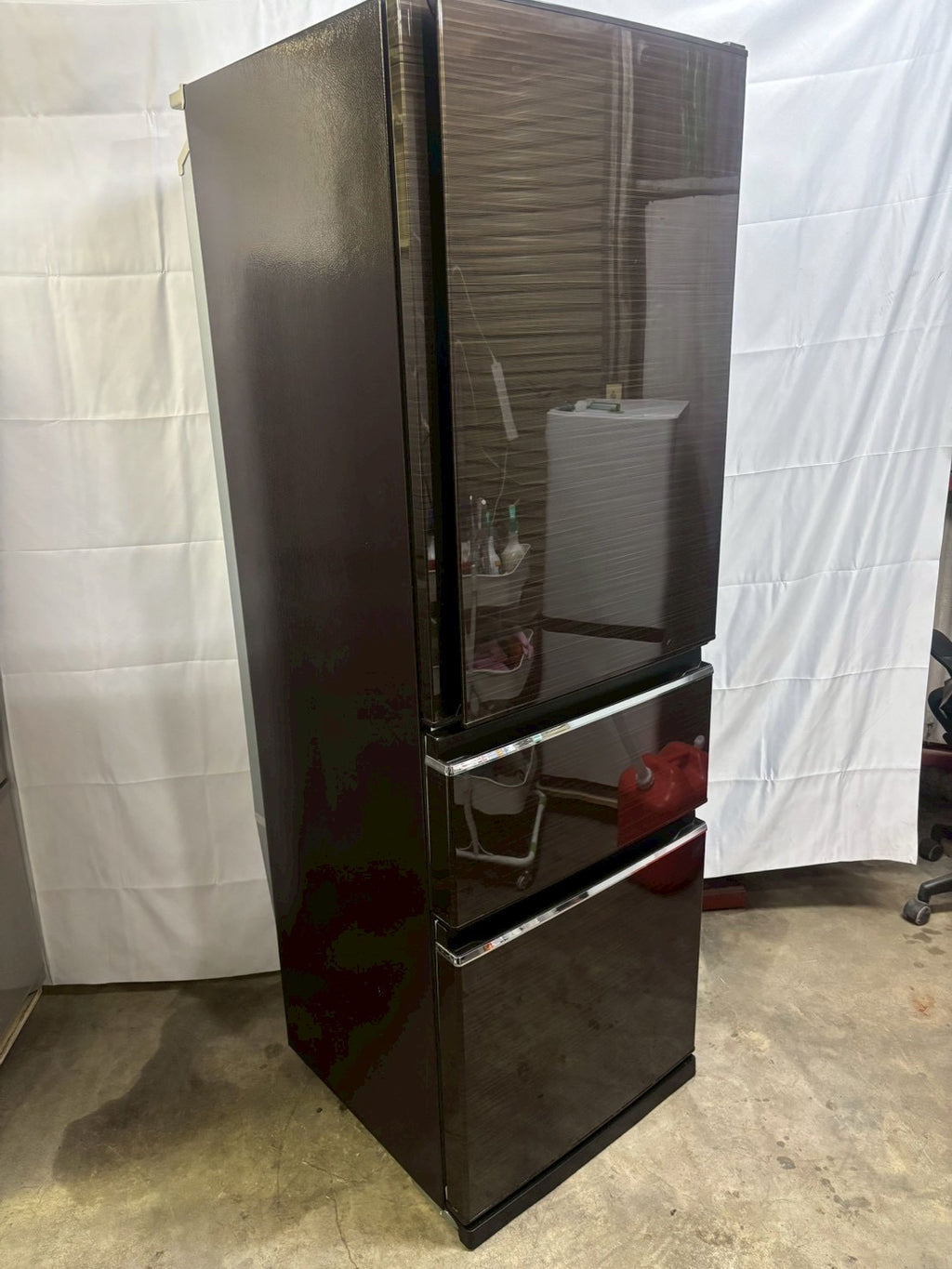 【6ヶ月保証】三菱電機 3ドア冷蔵庫 MR-CX37F-BR 2021年製365L 右開き