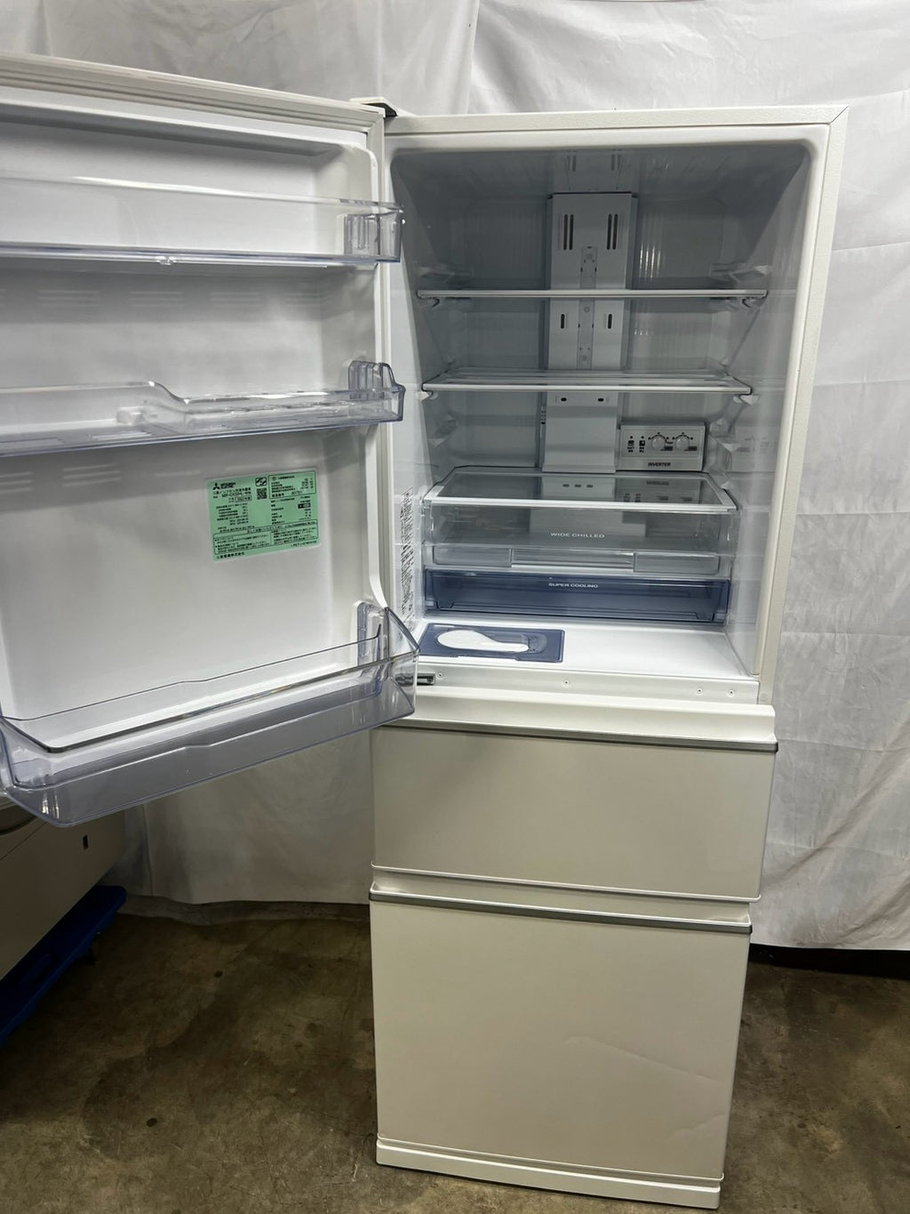 【半年保証】 三菱 3ドア冷蔵庫 MR-CX33HL-W 2023年製 330L