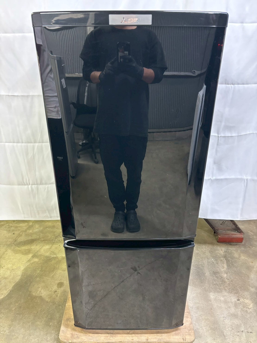 三菱 2ドア冷蔵庫 MR-P15C-B 2018年製 146L 右開き