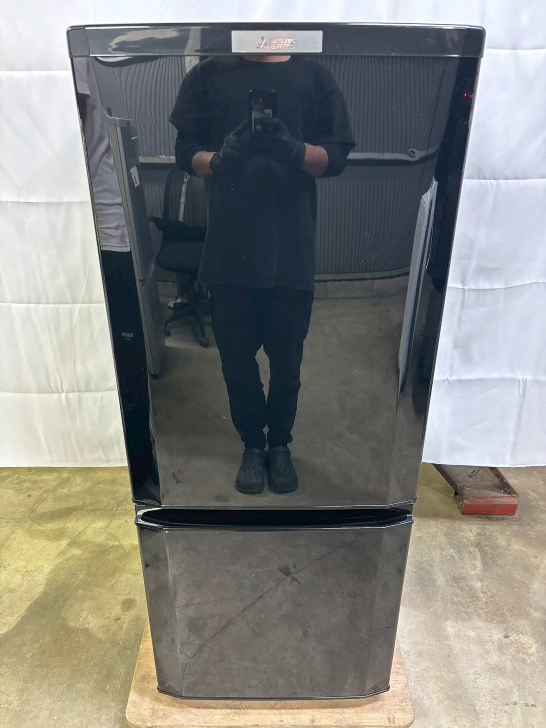 三菱 2ドア冷蔵庫 MR-P15C-B 2018年製 146L 右開き