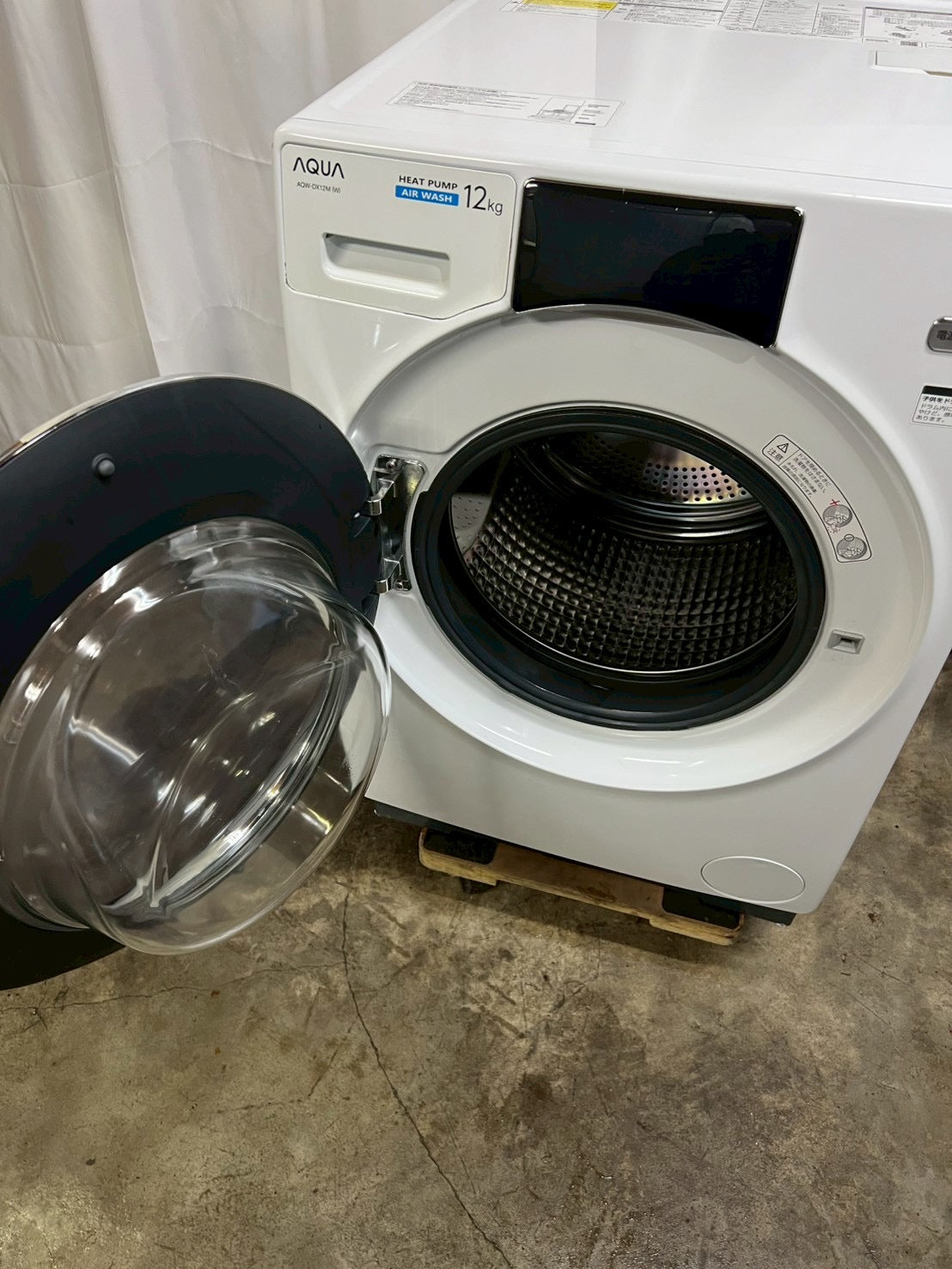 【12ヶ月保証】AQUAドラム式洗濯機 AQW-DX12M 2022年 洗濯12kg 乾燥6kg