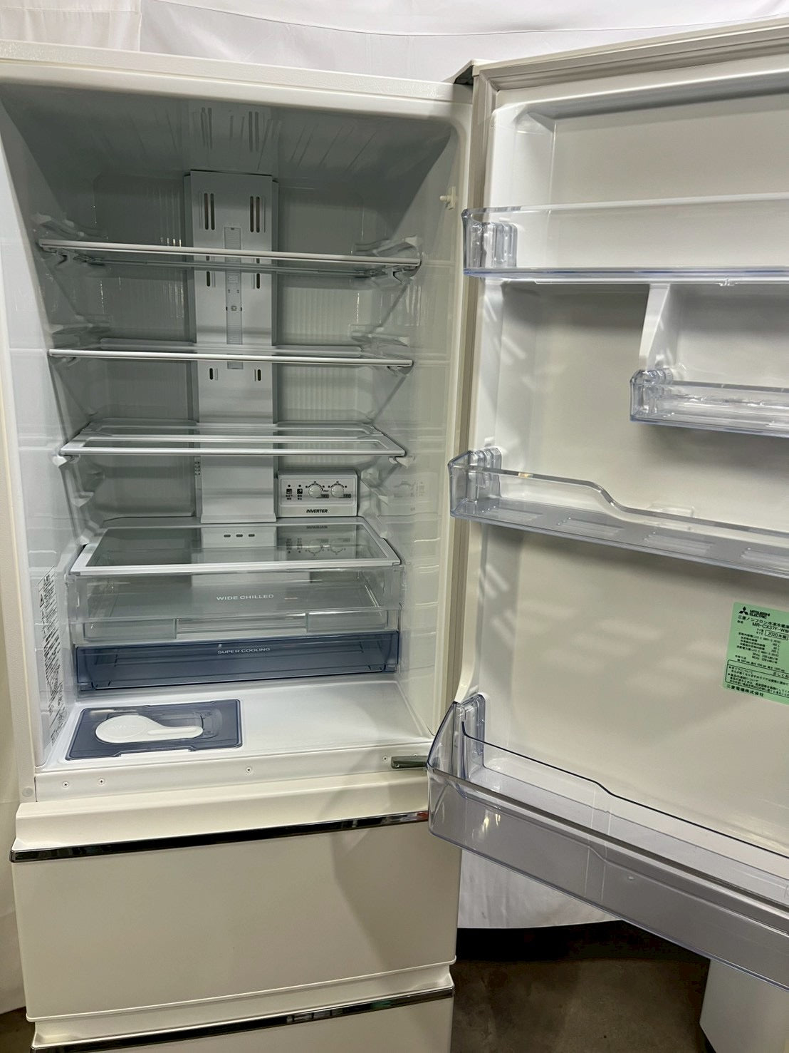 【6ヶ月保証】三菱電機 3ドア冷蔵庫 MR-CX37F 2020年製 365L 右開き