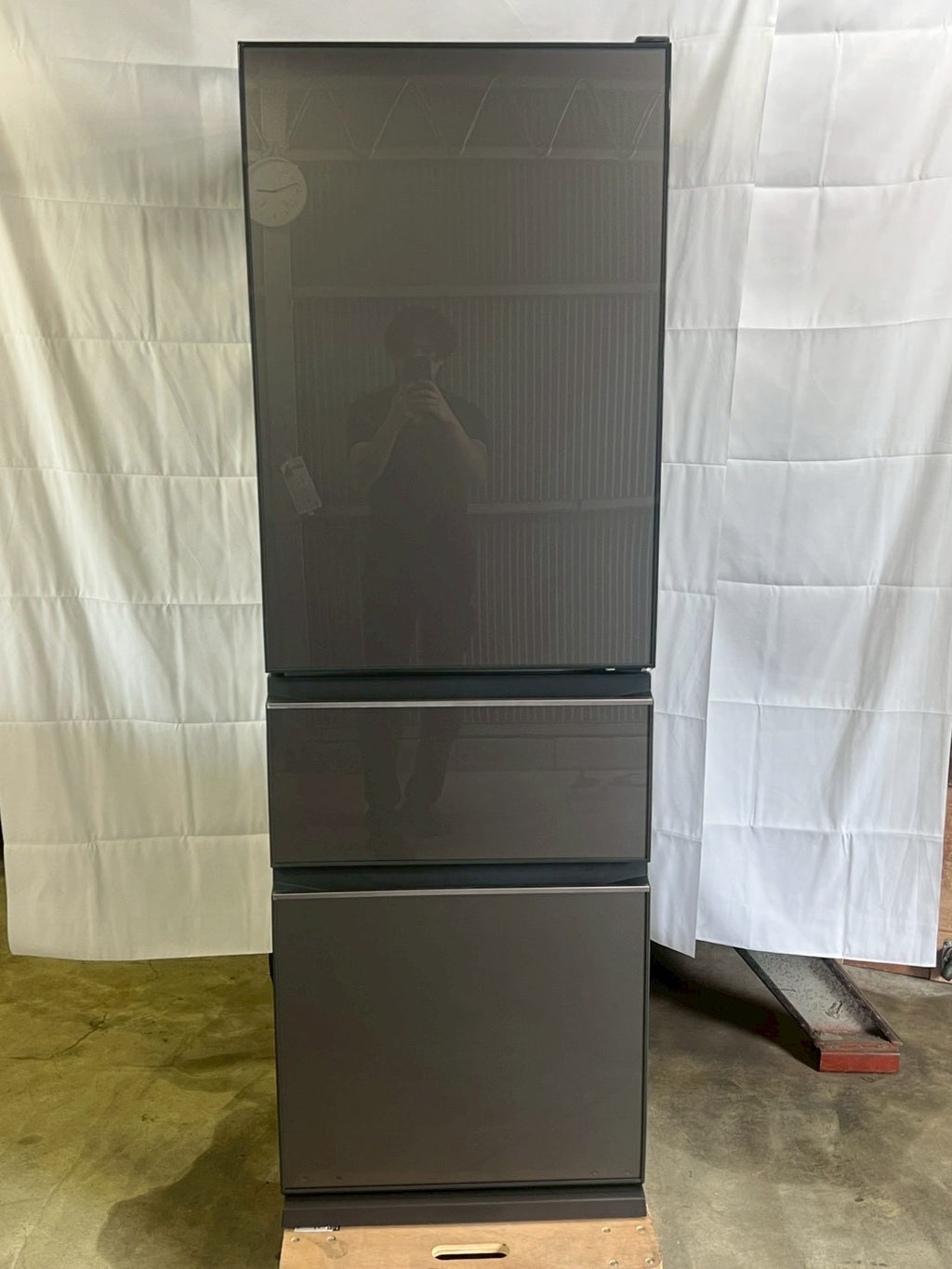 【美品】三菱 3ドア冷蔵庫 MR-CG37G-H 2022年製 365L 右開き