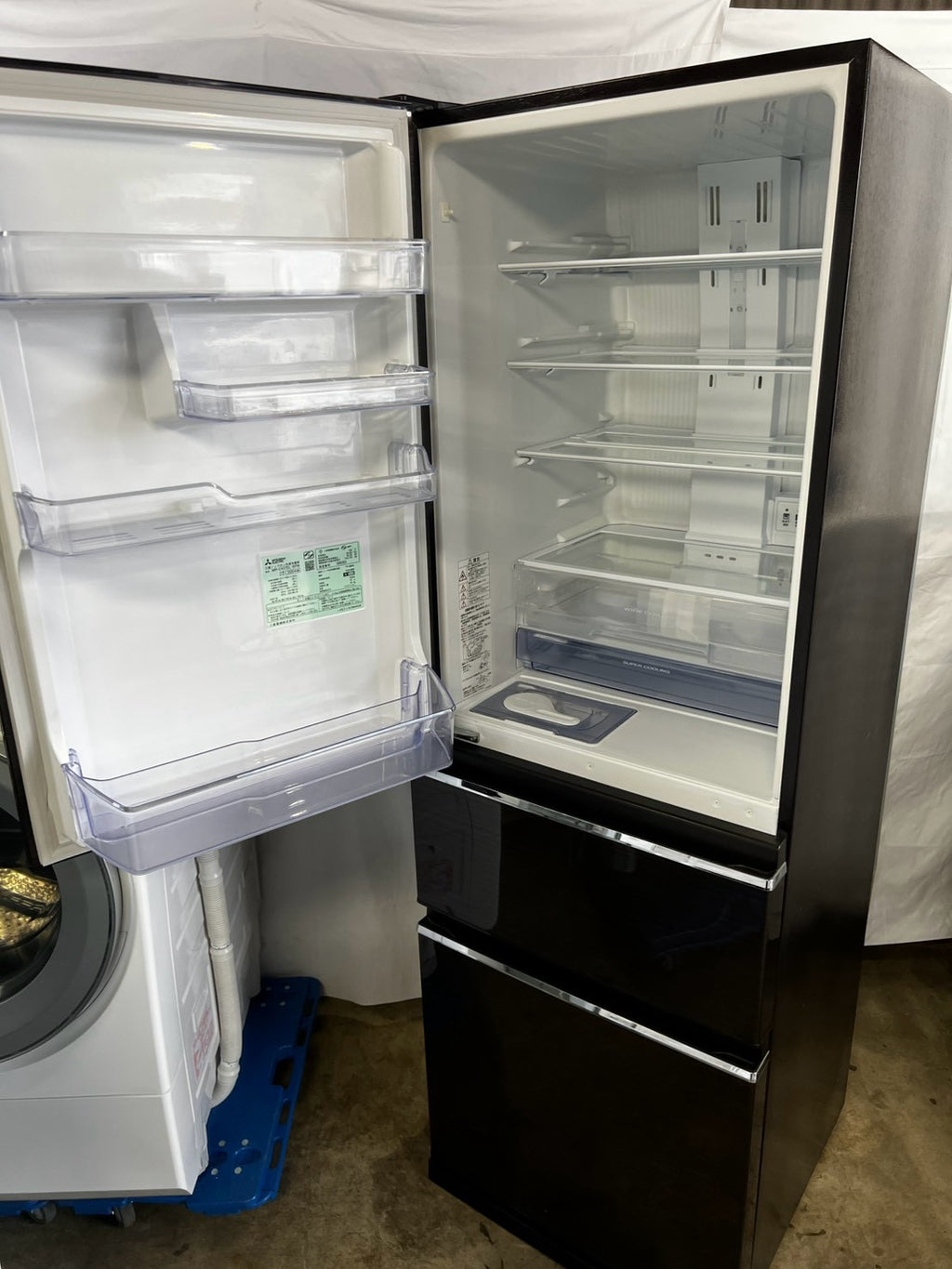 【3ヶ月保証】三菱電機 3ドア冷蔵庫 MR-CX37EL-BR 2020年製 365L