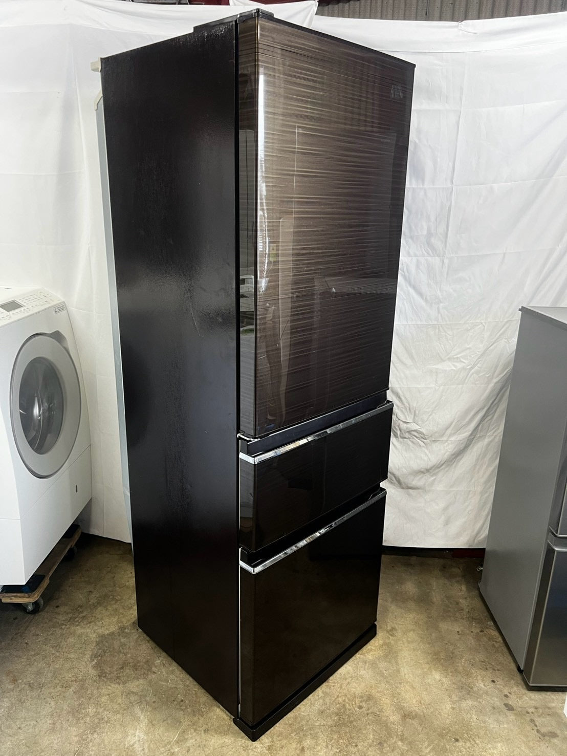 【3ヶ月保証】三菱電機 3ドア冷蔵庫 MR-CX37EL-BR 2020年製 365L