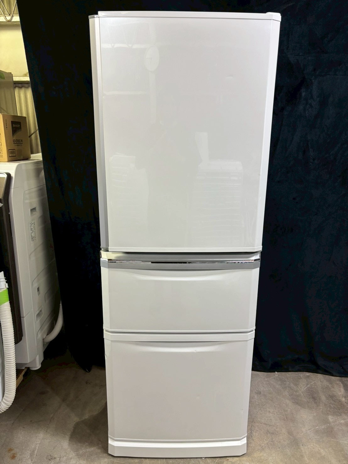 三菱 冷蔵庫 MR-C34E-W 2020年製 335L 右開き
