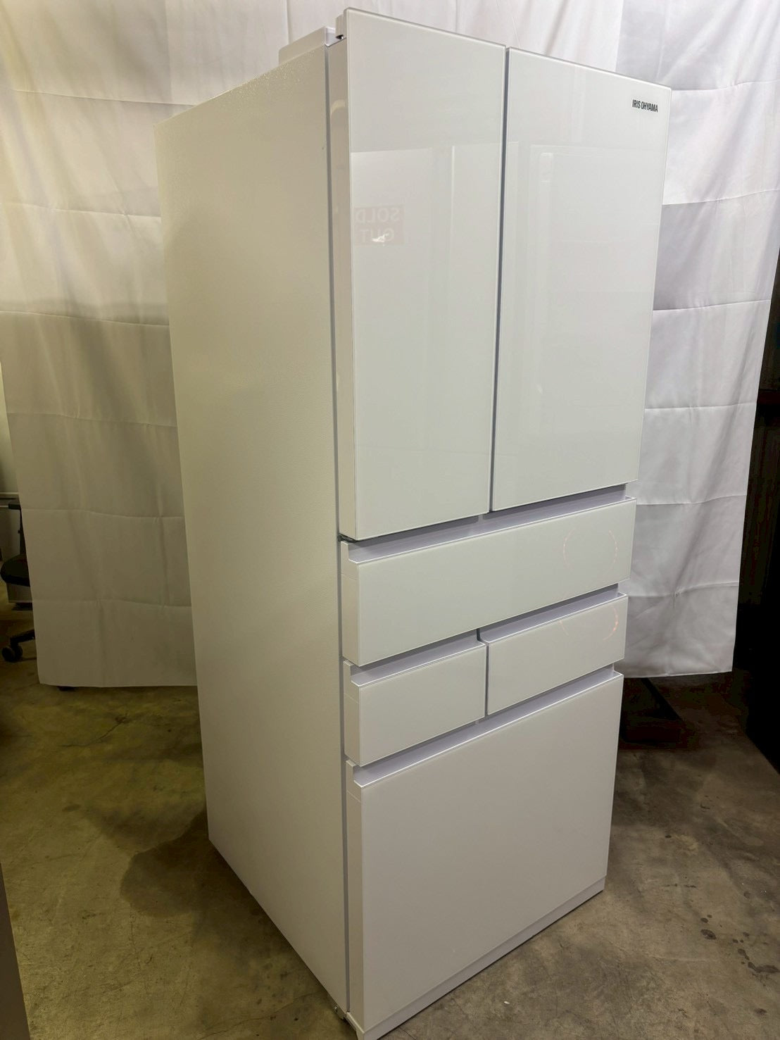 【美品】アイリスオーヤマ 6ドア冷蔵庫 IRGN-C45A-W 2023年製453L