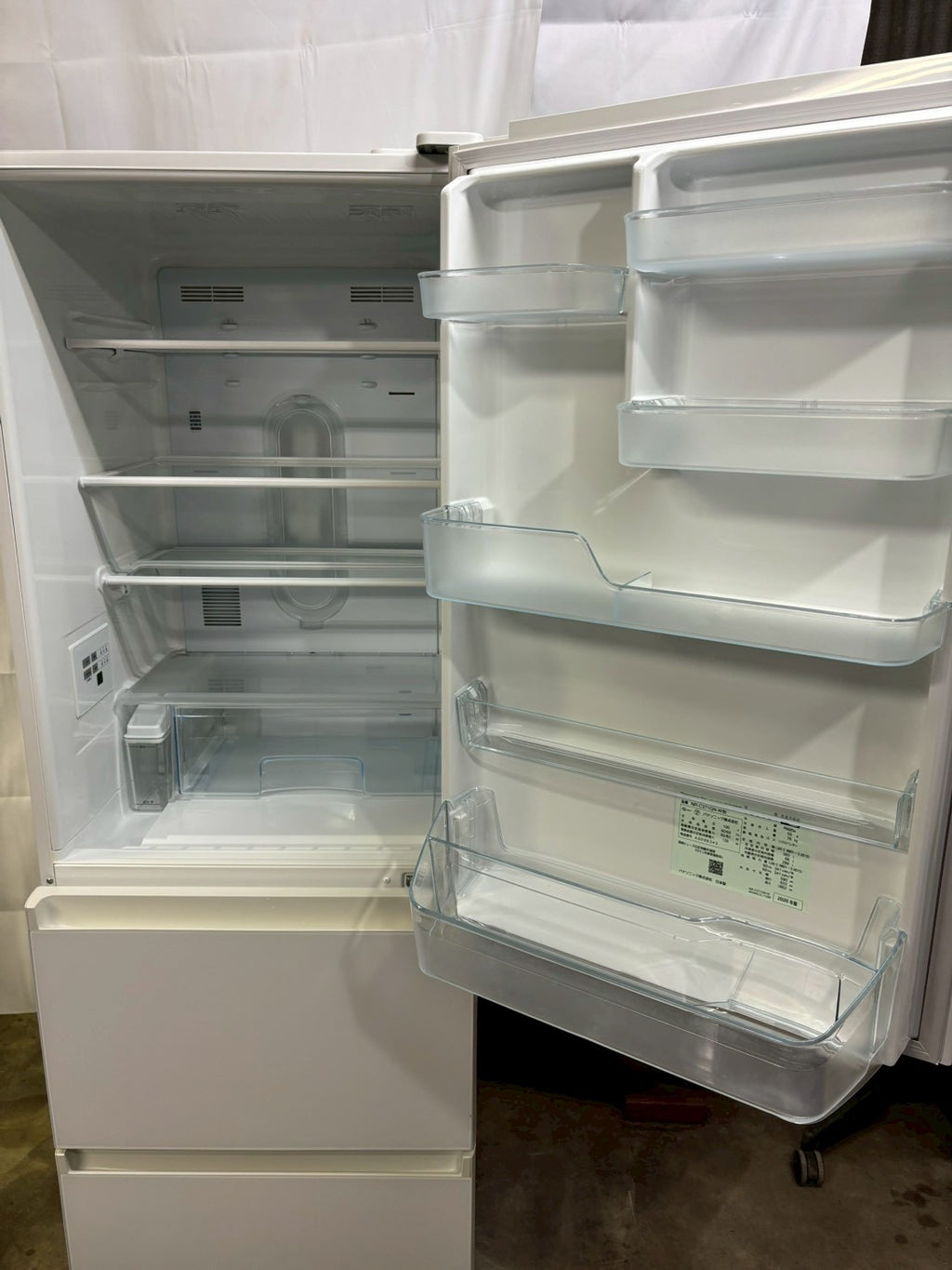【6ヶ月保証】Panasonic 3ドア冷蔵庫 NR-C371GN-W 2020年製 365L