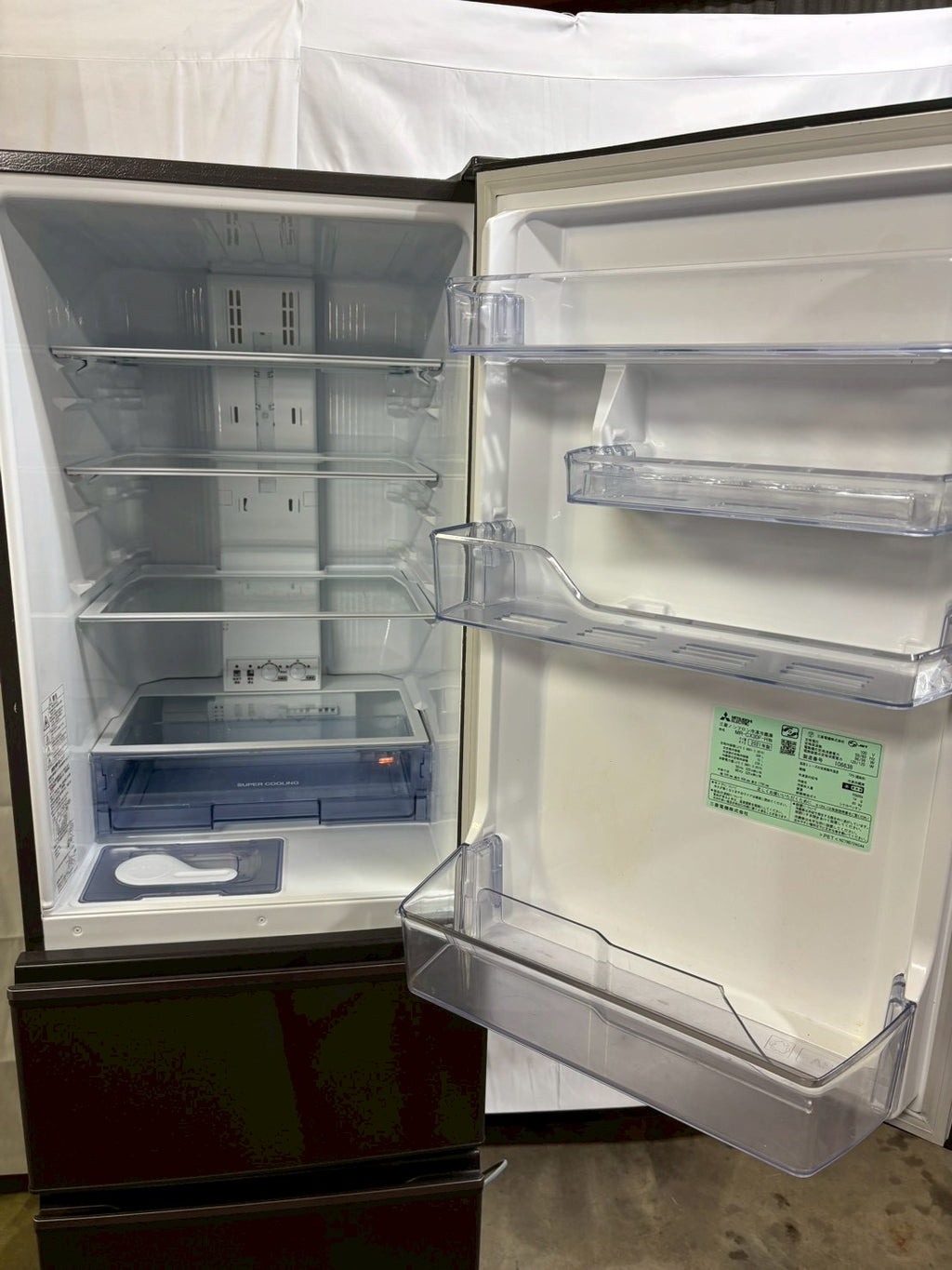 三菱電機 3ドア冷蔵庫 MR-CX30F-H 2021年製300L 右開き
